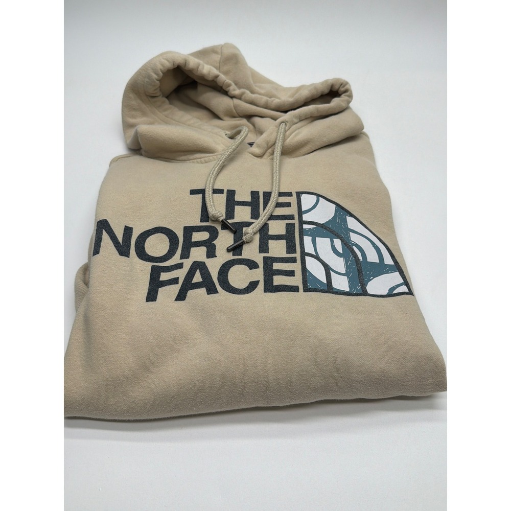 The North Face‎ Mens Graphic Logo Pullover Hoodie Tan Beige Small NF0A3X6C - Picture 10 of 10